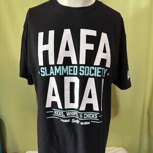 Fatlace Illest Hafa Adai Slammed Society Men's Black T Shirt Large Kicks Whips